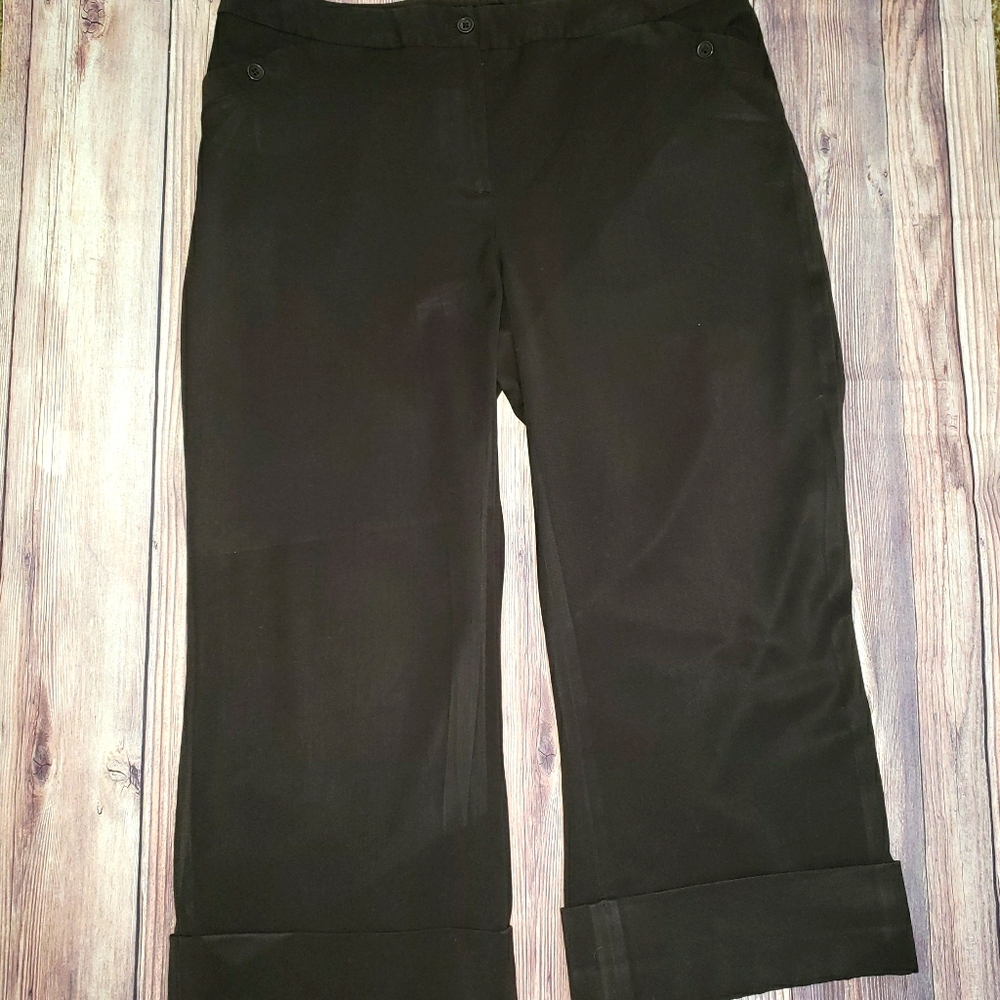 Lane Bryant Cropped Dress Pants with Cuff 16W